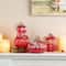 Glitzhome® 8.5" Fall Red Glass Gourd with Glitter